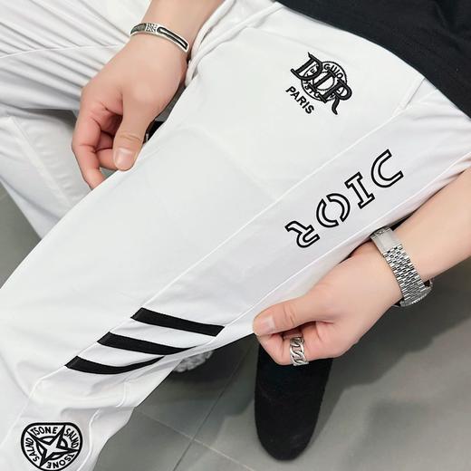 白色休闲裤男夏季潮流帅气百搭长裤男士修身束脚薄款运动裤  KDZC-5207* 商品图5