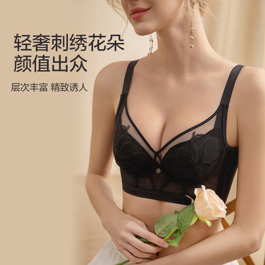 简蔓刺绣水晶杯文胸 商品图6