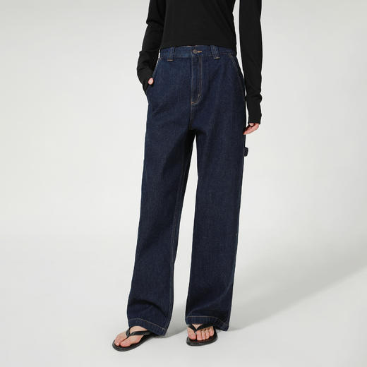 ROMI STUDIO“重磅丹宁”100%斜纹牛仔棉工装直筒牛仔裤RW24AX80733 商品图1