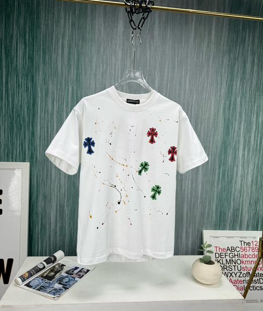 克罗♥ 重磅工艺圆领短袖T恤 Z-15132 商品图1