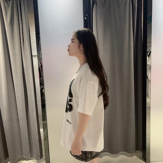 N 圆领大字母短袖针织T恤（白黄）春季 151010450321 商品图2