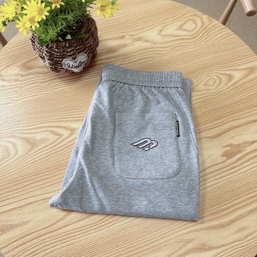 男装灰色松紧腰抽绳束脚休闲裤男士夏季基础款通勤卫裤  KDZC-S5515* 商品图0