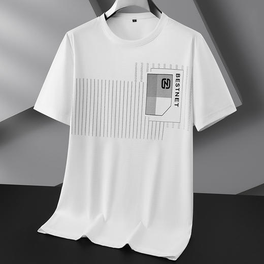 【冰丝】【DPF】大依优型大码短袖T恤运动休闲圆领加肥加大夏季冰丝上衣时尚半袖体恤男士 商品图1