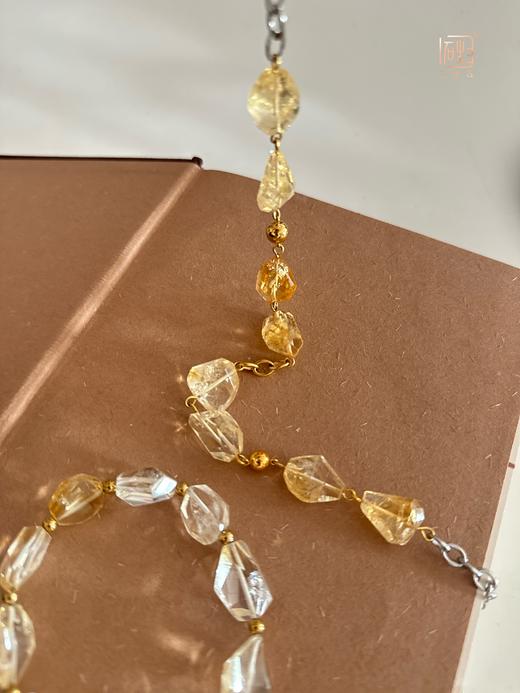 三生石本色 黄水晶随形刻面手链+项链 商品图4