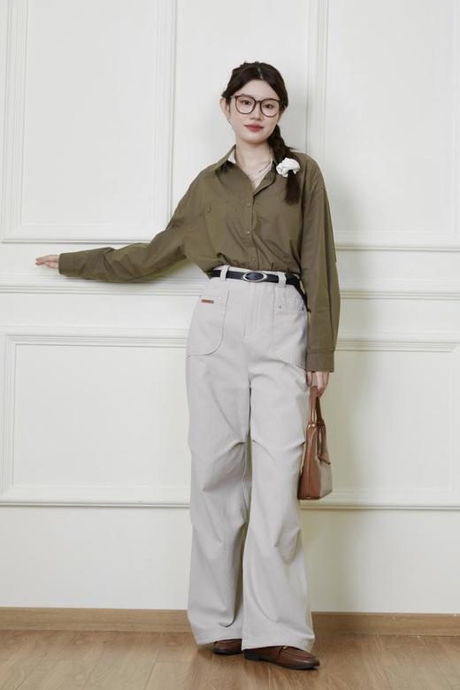 WHO KNOWS 宽松休闲褶饰阔腿裤 20111 商品图3