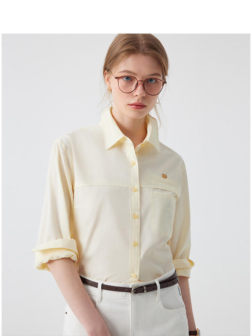Teenie Weenie小熊字母衬衫女夏季女衬衣TTYA252402W 商品图1