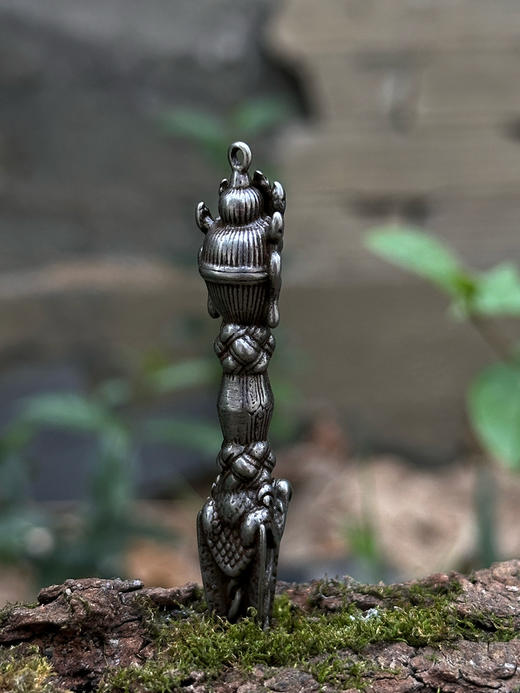 蓝色盒装天铁普巴金刚橛金刚杵挂件 带挂绳 商品图2