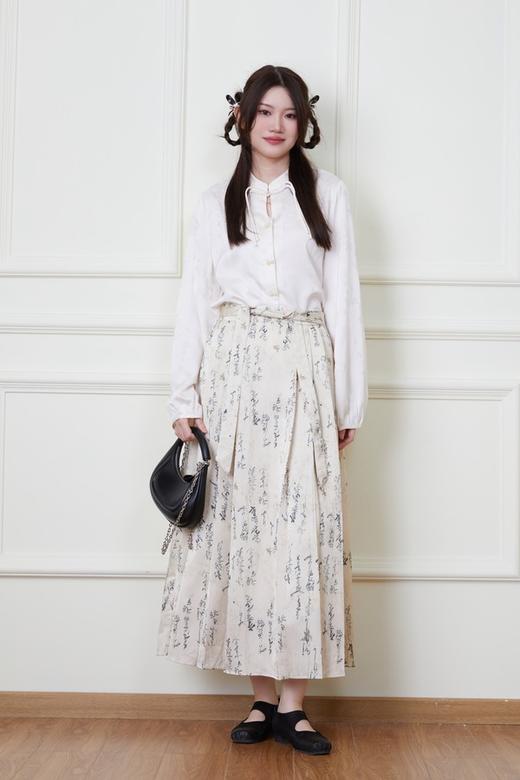 ANSUABEL 新中式国风提花衬衣马面裙套装 20143 商品图2