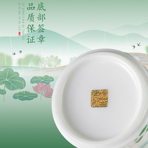 【巳巳如意】旅行茶器套组/羊脂玉瓷禅定杯 徐建勇大师签章，青蛇逢双春，瑞气满千门，精美包装 gao端豪礼 商品图3