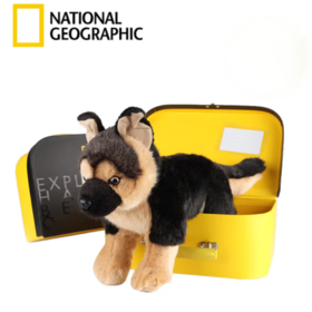 国家地理 毛绒玩具动物玩偶 德国牧羊犬10.5英寸礼盒版