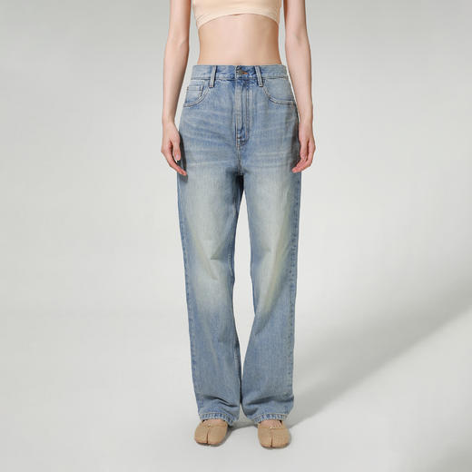 ROMI STUDIO“美式休闲”100%斜纹牛仔棉洗水直筒牛仔裤RW24AX80919 商品图0