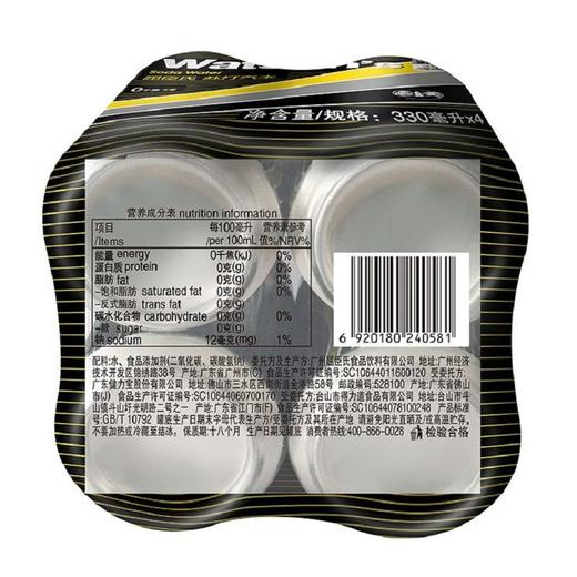 屈臣氏原味苏打水 330ml*1听 商品图4