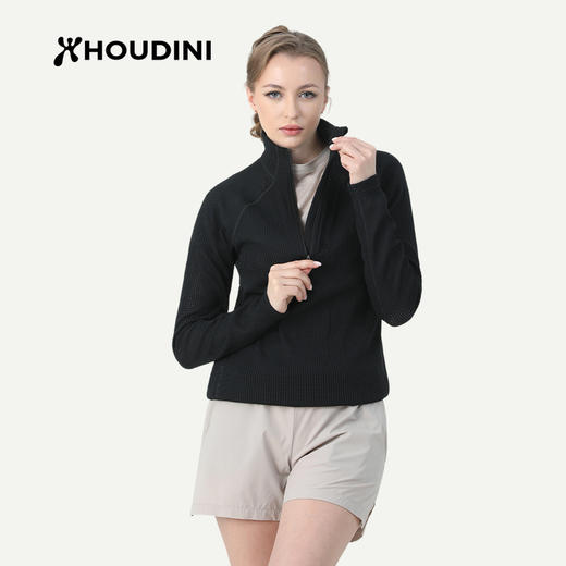 HOUDINI胡丁尼Pace Flow疾速女网眼透气立领抓绒衣外套 830046 商品图7