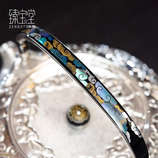 臻宝堂银壶999纯银烧水壶足银纯手工一张打游龙煮茶壶高端银茶具 商品图2