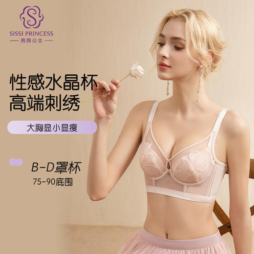 简蔓刺绣水晶杯文胸 商品图1