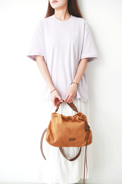 澳洲小牛皮+麂皮拼接，烦尽经文驼包。大容量牛皮托特包包C032766 商品图8