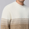 墨麦客男装渐变条纹男士圆领针织衫2024冬季新款休闲肌理感毛衣男 商品缩略图3