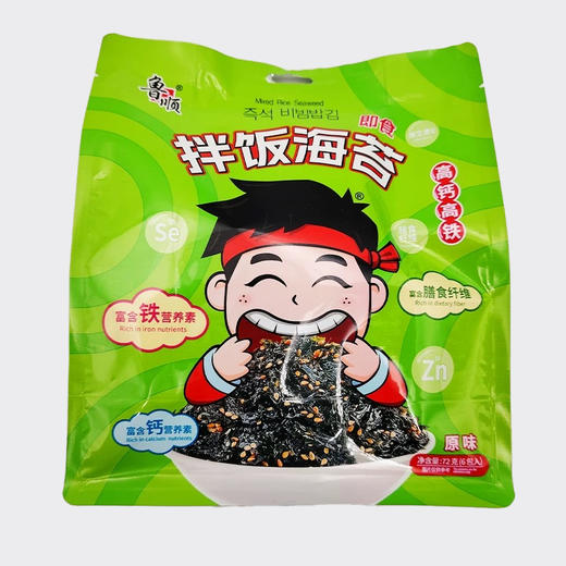 鲁顺即食拌饭海苔 原味/海鲜味 72g*6包 商品图0