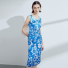 EITIE爱特爱夏季新款时尚减龄无袖修身印花连衣裙女7807507 商品缩略图2
