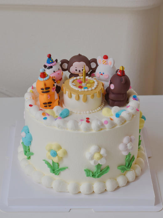 生肖动物派对 - 千层生日蛋糕 商品图0
