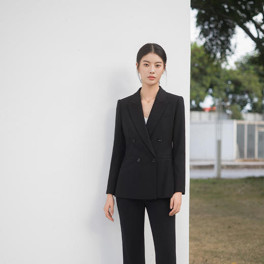 IWY/优雅黑色西装套装女气质女神范主持人上镜装职业售楼部工作服通勤 C14214+P34214 商品图4