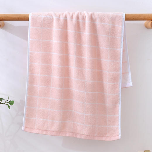 【中格毛巾】中格纹毛巾洗脸毛巾柔软吸水素色纯棉浴室面巾洗脸巾 商品图3