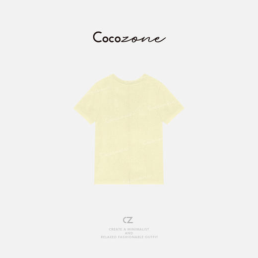 COCO ZONE 刘一一 2025纯色通勤薄款百搭短袖针织衫CD1A0112 商品图3