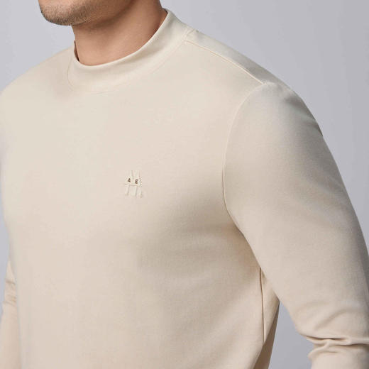 墨麦客男装远红外升温长袖T恤男士2024秋季抗菌圆领打底衫男。 商品图3