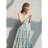 三彩2025夏季新款碎花连衣裙V领吊带裙收腰A字裙蛋糕长裙法式S 商品缩略图2