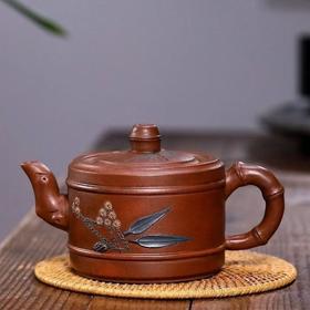 JS（任亿果）宜兴紫砂壶顾景舟纯手工壶汪寅仙圆松针壶400ml