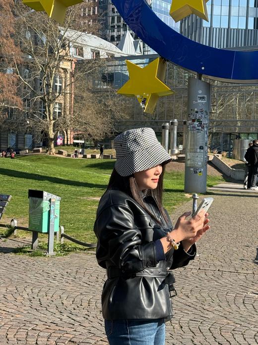 遮热帽檐防晒渔夫帽 |卡蒙可折叠方格子纯棉百搭女环绕式遮阳帽KM-6082 商品图0