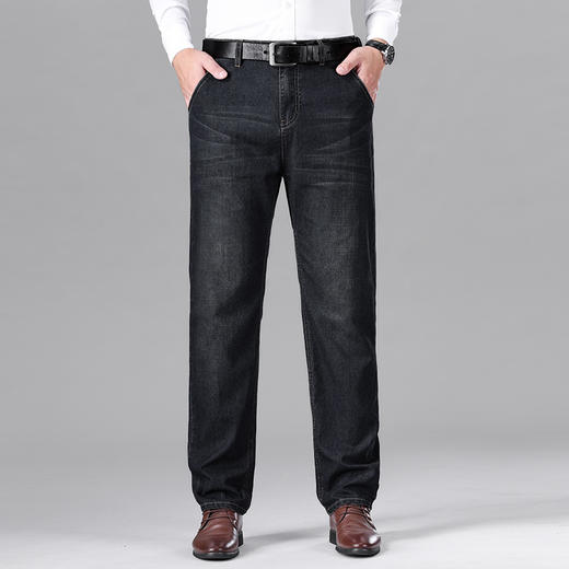 罗蒙男士春夏薄款牛仔裤男宽松直筒弹力商务休闲长裤子 商品图1