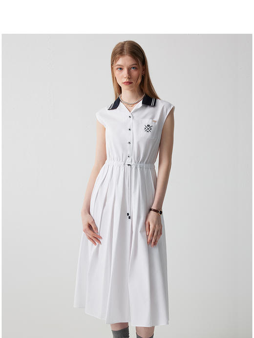Teenie Weenie小熊字母连衣裙女夏季女长裙TTOW252402W 商品图4