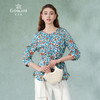 乔万尼夏季真丝衬衫设计感小众七分袖印花上衣女ES2C112 商品缩略图1
