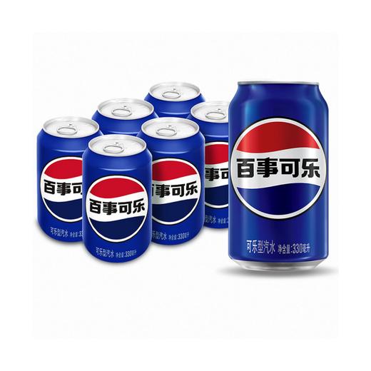 百事可乐可乐型汽水 330ml*1听/6听 商品图1