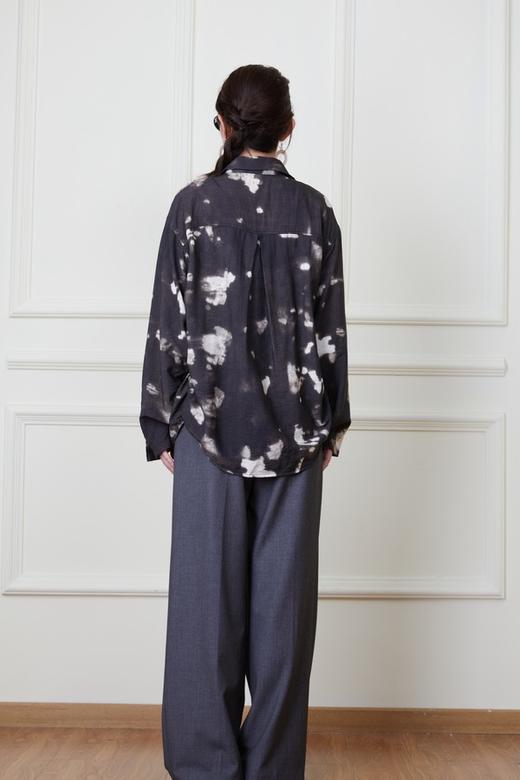 ANSUABEL 休闲随性黑色印花衬衫 20162 商品图5