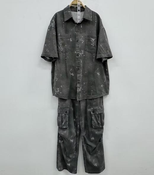 MZ工装风渐变色衬衣长裤套装（绿）春季151050130321 商品图0