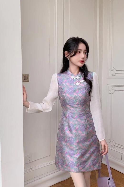 ANSUABEL 浪漫优雅国风拼接式连衣裙 20039 商品图0