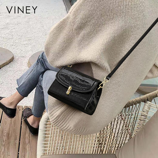 牛皮鳄鱼纹小包 | VINEY 斜挎包包2025新款夏天单肩高级感小众轻奢女包 商品图1