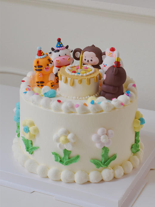 生肖动物派对 - 千层生日蛋糕 商品图3