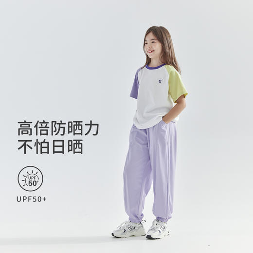 cicochild 2025年夏季新款亲子中大女童凉感防晒裤高弹透气运动裤 商品图1