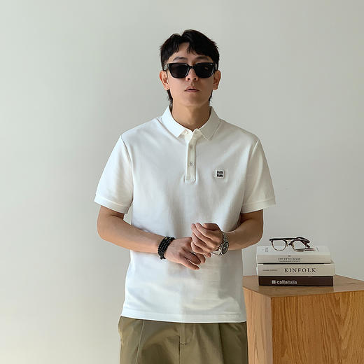 徐太浪210g透气字母刺绣短袖POLO衫男夏季2025新款高级感翻领上衣 商品图2