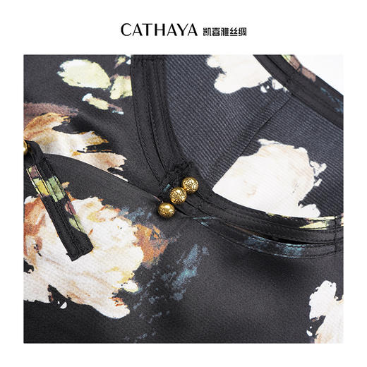 凯喜雅 新中式连衣裙100%桑蚕丝 商品图4