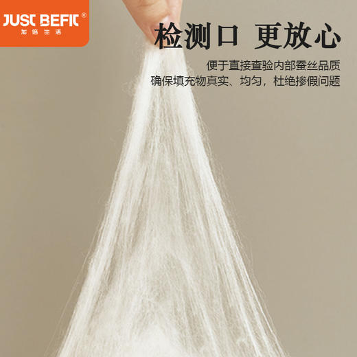 【品牌直发】加倍生活 轻氧云柔蚕丝裸被 蚕丝+网纱 纯蚕丝填充2斤/4斤 带子母扣，子母被可选 可自行组合 商品图3