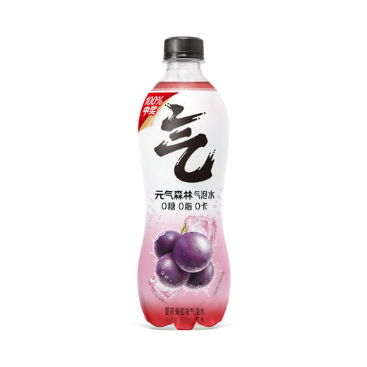 元气森林夏黑葡萄味苏打气泡水汽水 480ml*1瓶/3瓶 商品图0