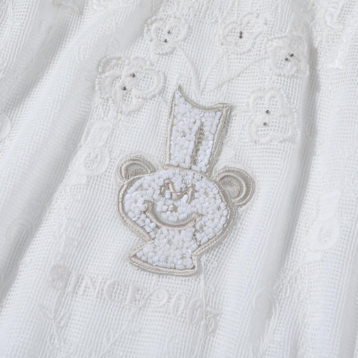 谜底连衣裙短袖女2025夏新品日常绣花T恤裙宽松H型短裙252ML0641 商品图3