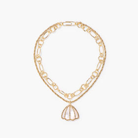 订购8周到｜Aurélie Bidermann-Aquarama-贝壳 双层 项链［法国设计师］