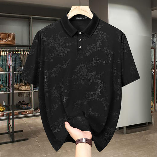 【超大码】【DPW】400斤大码男装翻领短袖POLO衫夏季加肥加大半袖体恤大码潮流简约男装胖子 商品图2