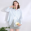 文艺感清爽撞色条纹长袖衬衫女2025春夏慵懒随性宽松衬衣V0850600 商品缩略图3