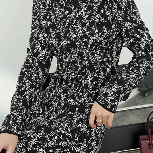 顺丰包邮洛诗琳11821洛诗琳法式优雅茶歇碎花清冷感连衣裙10870 商品图2